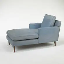 chaise by Edward Wormley, c. 1955, upholstery, rosewood, sold Mar 2006