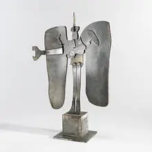 untitled (Winged Man) by Ernest Trova, c. 1970, welded steel, sold Mar 2006