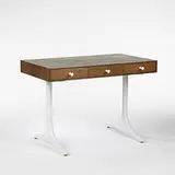 writing table, model #5494 by George Nelson & Associates, c. 1955, rosewood, enameled metal, porcelain, sold Mar 2006