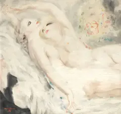 Micao Kono, Les deux amies, oil on canvas