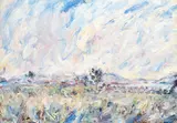 Paul Krôn, Grand paysage avec arbre, oil on canvas