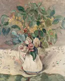 Valentine Val, Pichet de fleurs, oil on canvas