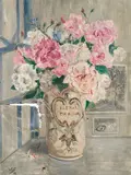 Valentine Val, Vase of roses, oil on canvas