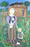 Dora Holzhandler, Mother and Children in Garden, 1999, oil on canvas