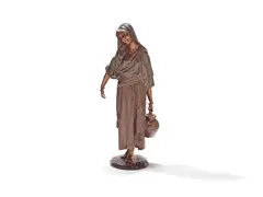 Demetre Chiparus, patinated bronze figure of a Water carrier, patinated bronze