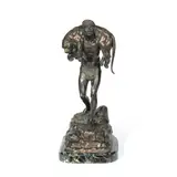 Demetre Chiparus, patinated bronze figure of 'Return of the hunter'
