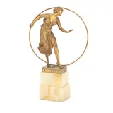 George Morin, miniature bronze  figure of 'The Hoop Dancer', bronze