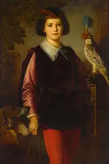 Der Falkner by Eugen Felix, oil on canvas, sold Nov 2021