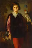 Eugen Felix, Der Falkner, oil on canvas