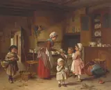André-Henri Dargelas, A midday treat, oil on panel