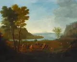 Hendrik Frans van Lint, Ulysses and Nausicaa; Apollo and Marsyas (a pair), both oil on canvas