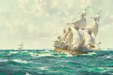 Montague Dawson, Up Channel - An Elizabethan Galleon
