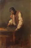 Wilhelm Busch, In der Werkstatt. 1860er Jahre