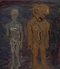 Gustav Kluge, Apollon und Adam Kadmon, 1987, Öl auf Leinwand