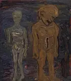 Gustav Kluge, Apollon und Adam Kadmon, 1987, Öl auf Leinwand