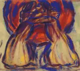 Begegnung by Christian Rohlfs, Um 1918, Wassertempera auf Papier, sold Nov 2011