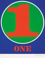 Numbers by Robert Indiana, 1968, Original-Leinenmappe mit 10 Farbserigraphien, jeweils auf glattem Papier, sold Jun 2012