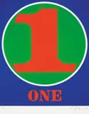 Robert Indiana, Numbers, 1968, Original-Leinenmappe mit 10 Farbserigraphien, jeweils auf glattem Papier