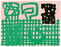 MODERN FARMING by Jonathan Lasker, 2000, Öl auf Leinwand, sold Jul 2020