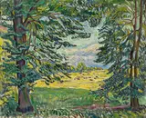 Weidende Kühe (Schlesische Wiese) by Theo von Brockhusen, 1918, Öl auf Leinwand, sold Jun 2018