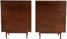 Kipp Stewart & Stuart MacDougall, Pair of chests with drawers (2), c. 1965, Glenn of California