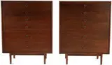 Kipp Stewart & Stuart MacDougall, Pair of chests with drawers (2), c. 1965, Glenn of California