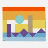 Josef Zenk, Waterfront, oil on canvas