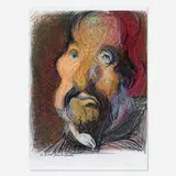 Jacobo Borges, Rostro II, 1984, pastel and charcoal on paper