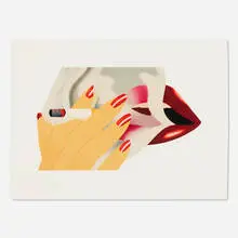 Smoker by Tom Wesselmann, 1976, lithograph in colors with embossing on Arches, sold Jun 2020