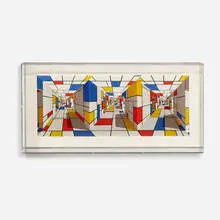 Patrick Hughes, Purism, 2011, mixed media construction in Plexiglas box