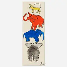Alexander Calder, Zoo, 1976, gouache on paper