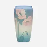 Edward Diers for Rookwood Pottery, Vellum vase with poppies