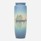 Carl Schmidt for Rookwood Pottery, Vellum vase with Venetian seascape