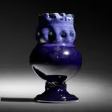 Exceptional large coupe by George E. Ohr, 1897-1900, glazed earthenware, sold Jun 2020