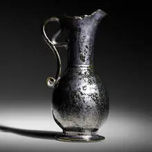 pitcher by George E. Ohr, 1897-1900, glazed earthenware, sold Jun 2020