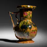 pitcher by George E. Ohr, 1897-1900, glazed earthenware, sold Jun 2020
