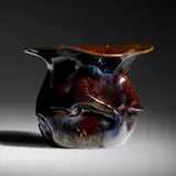 George E. Ohr, vase, c. 1900, glazed earthenware