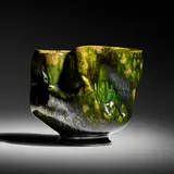 Large vase by George E. Ohr, 1897-1900, glazed earthenware, sold Jun 2020