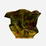 George E. Ohr, Small crumpled vase, 1897-1900, glazed earthenware