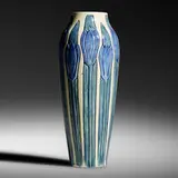 Early vase with tulips by Harriet Joor for Newcomb College Pottery, c. 1906, glazed earthenware, sold Jun 2020