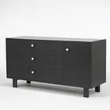cabinet by George Nelson & Associates, c. 1950, lacquered wood, aluminum, sold Mar 2006