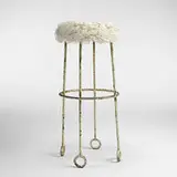 Jean Royere, Yo-Yo barstool, 1948, enameled steel, upholstery