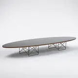 Charles and Ray Eames, ETR Surfboard coffee table, 1951, laminated plywood, enameled metal