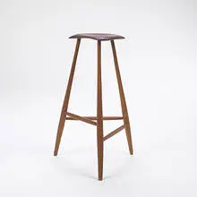 Wharton Esherick, stool, 1965, walnut, ash
