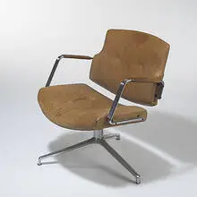 Preben Fabricius, armchair, c. 1968, stainless steel, leather