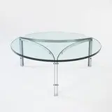 coffee table by Preben Fabricius and Jørgen Kastholm, c. 1968, stainless steel, glass, sold Mar 2006