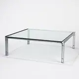 coffee table by Preben Fabricius and Jørgen Kastholm, c. 1968, stainless steel, glass, sold Mar 2006