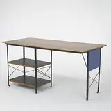 Charles and Ray Eames, D-20-C desk, c. 1950, walnut, masonite, enameled metal