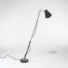 Arredoluce, adjustable lamp, c. 1956, enameled metal, chrome-plated steel