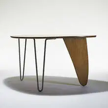 Isamu Noguchi, Rudder dining table, model IN-20, 1949, birch, zinc-plated steel